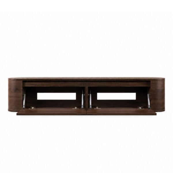 TV Meubel Walnoot _ 180 cm _open Japandi TV Meubel Walnoot Bruin