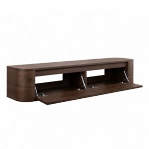TV Meubel Walnoot _ 180 cm _side_open Japandi TV Meubel Walnoot Bruin