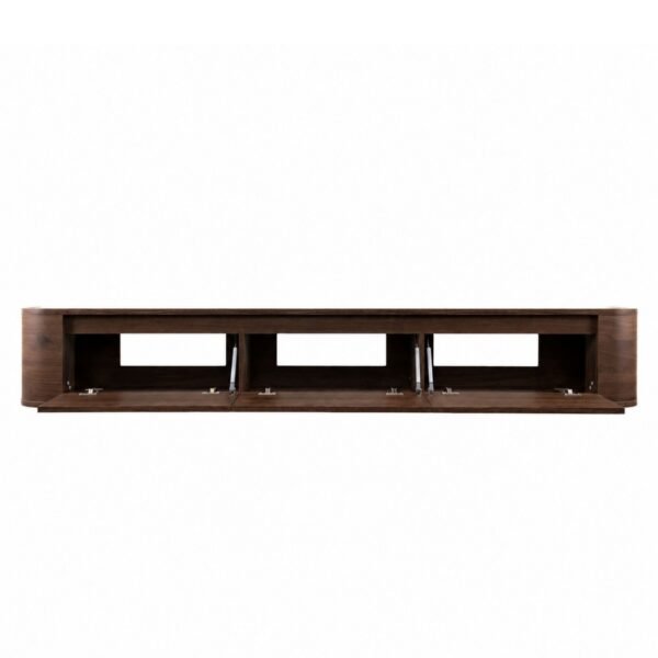 TV Meubel Walnoot _ 240 cm _open Japandi TV Meubel Walnoot Bruin