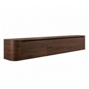 TV Meubel Walnoot _ 240 cm _side Japandi TV Meubel Walnoot Bruin