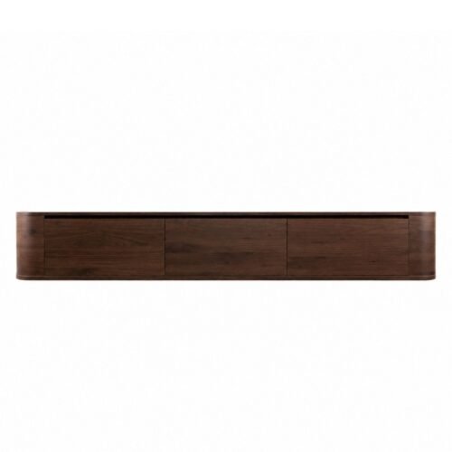 TV Meubel Walnoot_ 240 cm _front Japandi TV Meubel Walnoot Bruin
