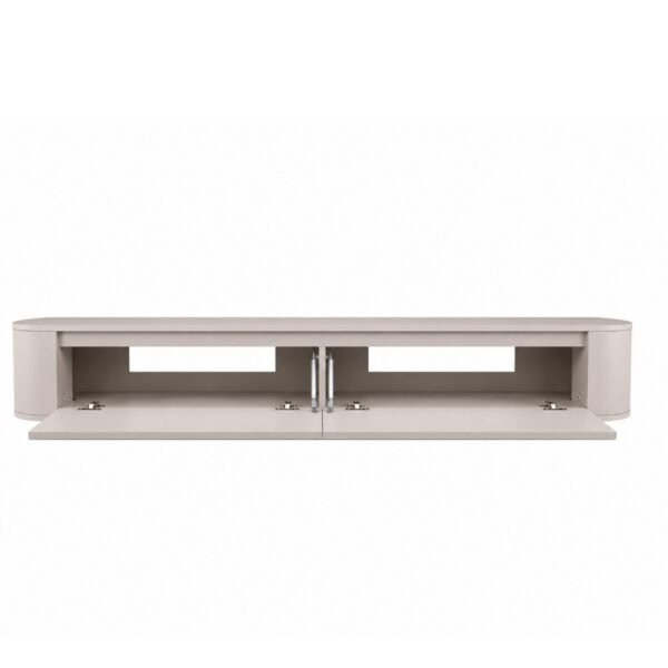 TV Meubel beige_ _open Japandi TV Meubel Beige