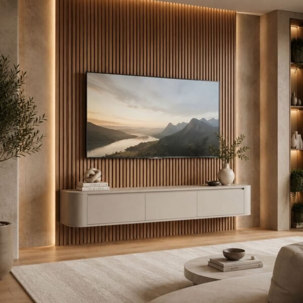 Gangkast Champagne_ lifestyle Japandi TV Meubel Kashmir Beige