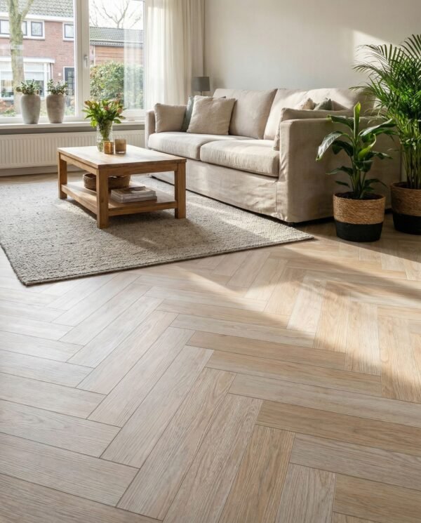 PVC Visgraat Vloer Natural Oak 125×650 mm