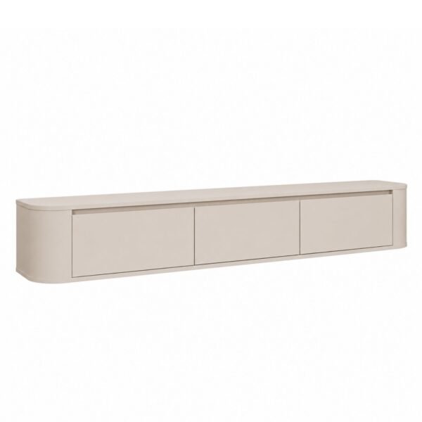 TV Meubel Champagne_ 240 cm _side Japandi TV Meubel Champagne