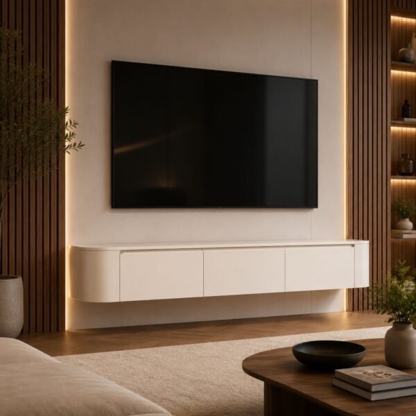 TV Meubel ivorywhite_240_ lifestyle Japandi TV Meubel Ivory White