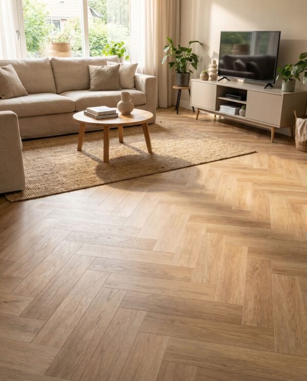 PVC Visgraat Vloer Honey Wood 125×650 mm