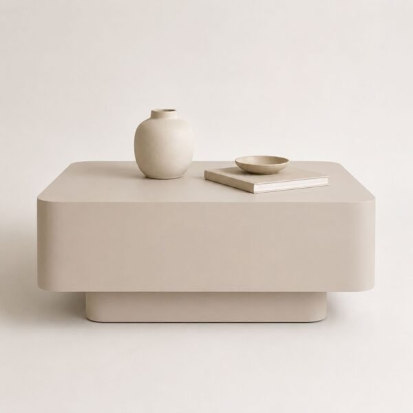 Cashmere Beige 100x100x42 lifestyle 1 Salontafel Cashmere Beige