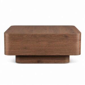 Salontafel Walnoot 100x100x42 cm_front Salontafel Walnoot