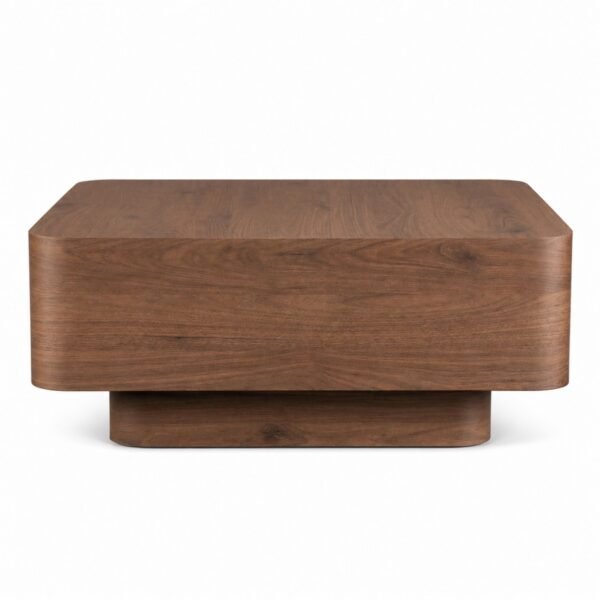 Salontafel Walnoot 100x100x42 cm_front Salontafel Walnoot