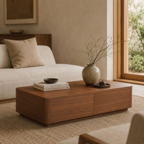 Salontafel Walnoot (China) 120x60x32 cm lifestyle 2 Salontafel Walnoot Bruin
