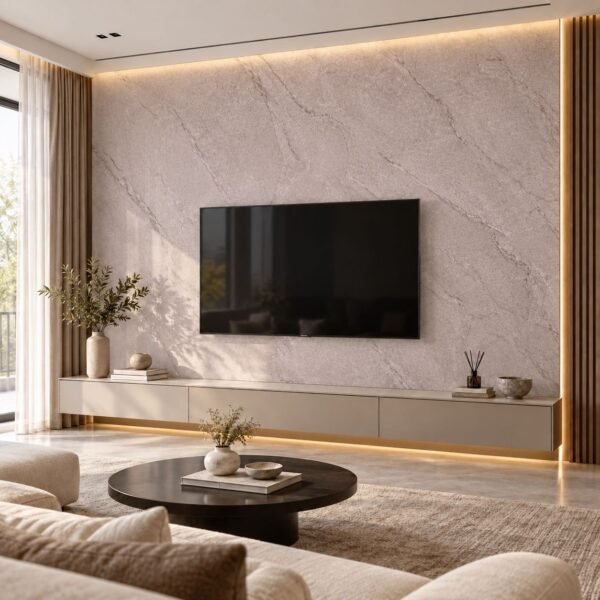 PVC Klik Wandpaneel Grey Stone 280×60 cm