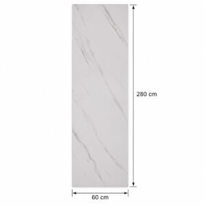 PVC Klik Wandpaneel Marmer Wit 280×60 cm