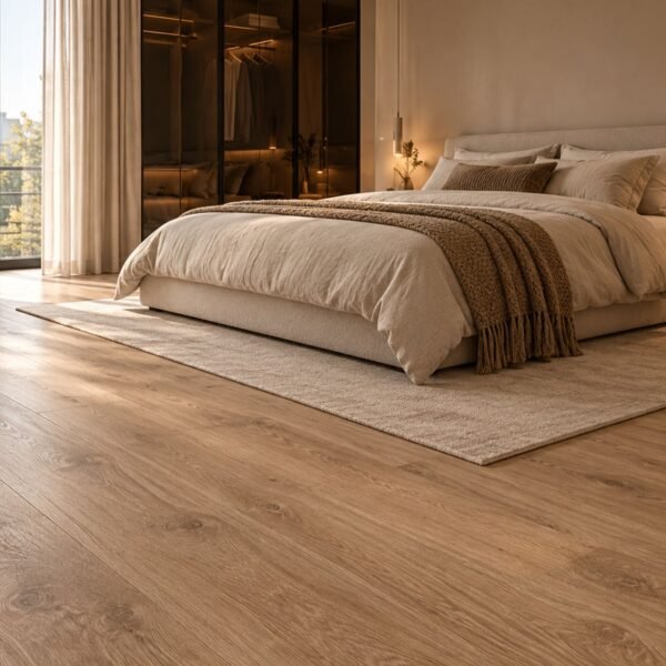 PVC Plakvloer Honey Brown Oak 750x152 mm sfeerbeeld recht PVC Plakvloer Honey Brown Oak 750x152 mm