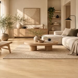 PVC Plakvloer Mushroom Oak 750x152 mm sfeerbeeld recht PVC Plakvloer Mushroom Oak 750x152 mm