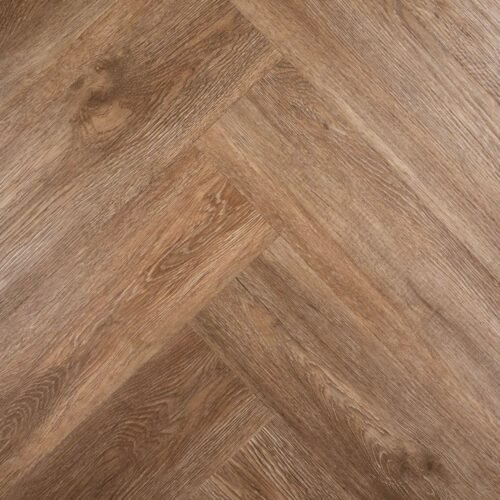 PVC Plakvloer Smoked Oak 750x152 mm visgraat PVC Plakvloer Smoked Oak 750x152 mm