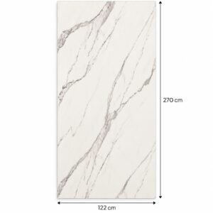PVC Wandpaneel Wit Marmer 270×122 cm afmeting PVC Wandpaneel Wit Marmer 270×122 cm