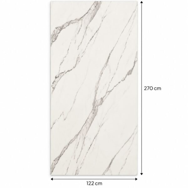 PVC Wandpaneel Wit Marmer 270×122 cm afmeting PVC Wandpaneel Wit Marmer 270×122 cm